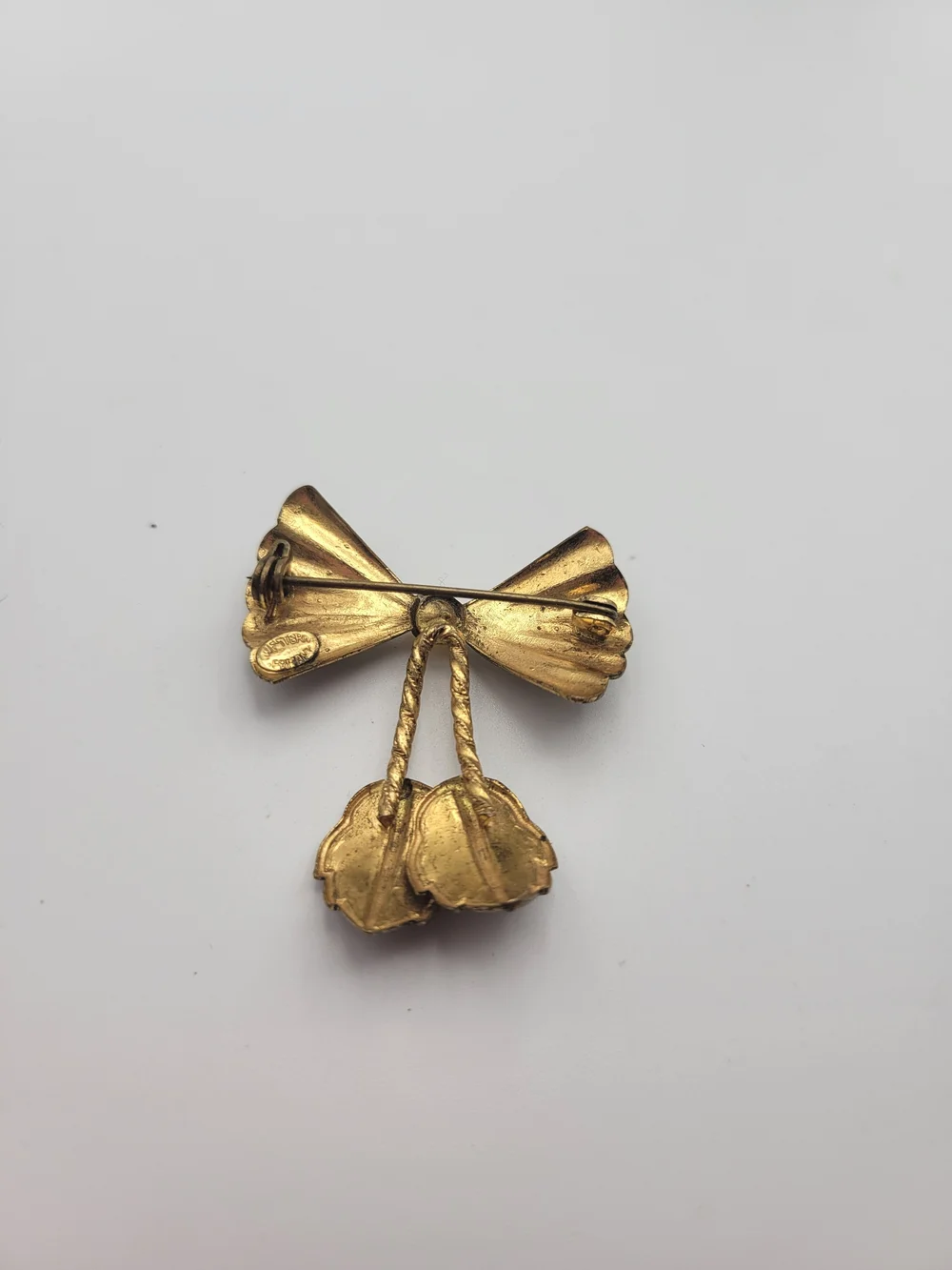 Vintage Enamel And Rhinestone Detailed Toledo Damascene Brooch